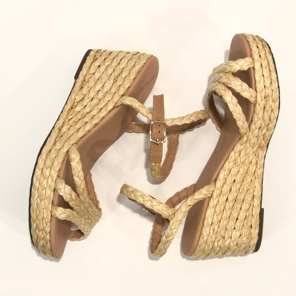 LOFT Shoes - Loft Raffia Espadrille & Leather Wedge Sandals